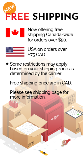 온타리오/퀘벡 $50 | 캐나다의 나머지 주 - $75 | 미국 - $75. 배송이 어려운 지역은 예외가 있을 수 있습니다.